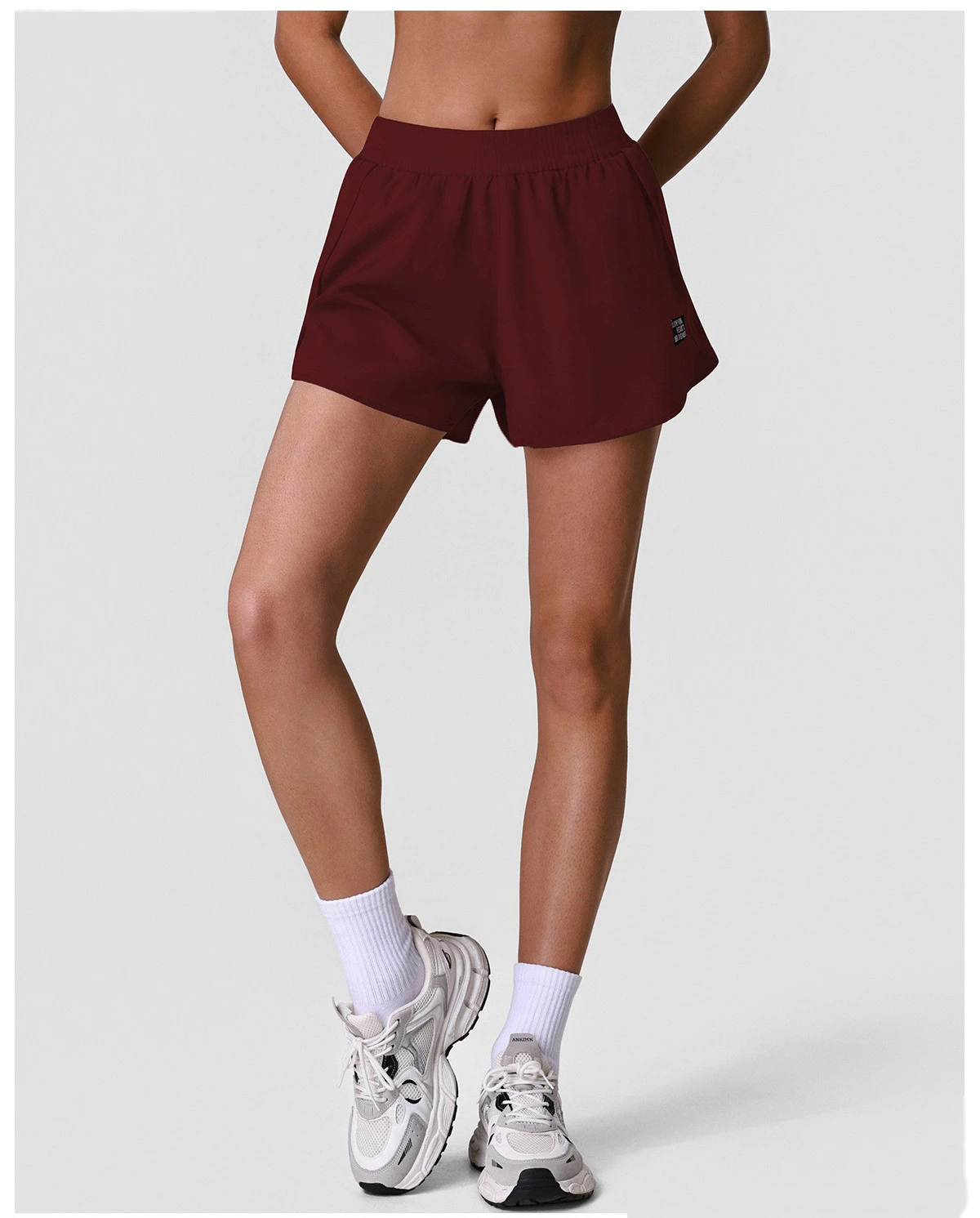 Women's Anti-Exposure Yoga Shorts with Liner, Summer Quick Dry Sports Tennis Running Fitness Pants detail