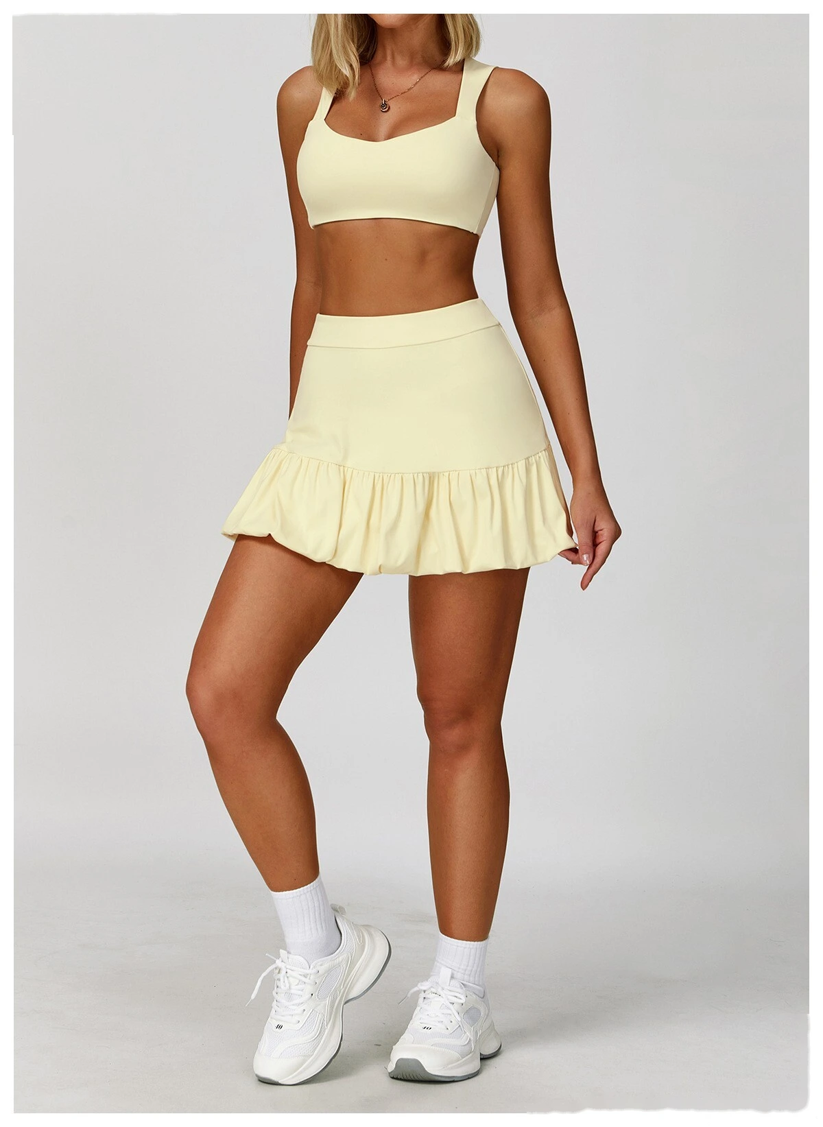 Fake two-piece short skirt Quick-drying breathable anti-exposure tennis skirt Leisure fitness running skirt detail