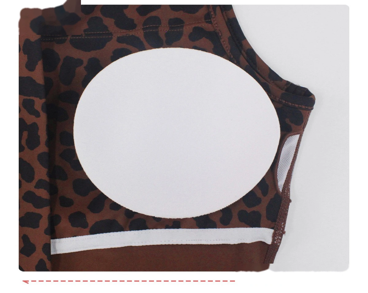 Custom Leopard Print Yoga Bodysuit - Women's Open Back Flared Butt-Lifting Sexy Casual Sports Jumpsuit detail