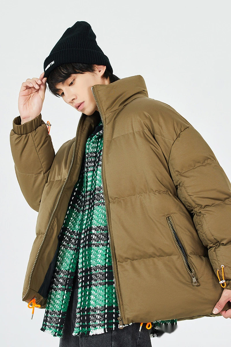 Customize winter men's and women's fashion warm windproof cotton-padded down jacket. detail