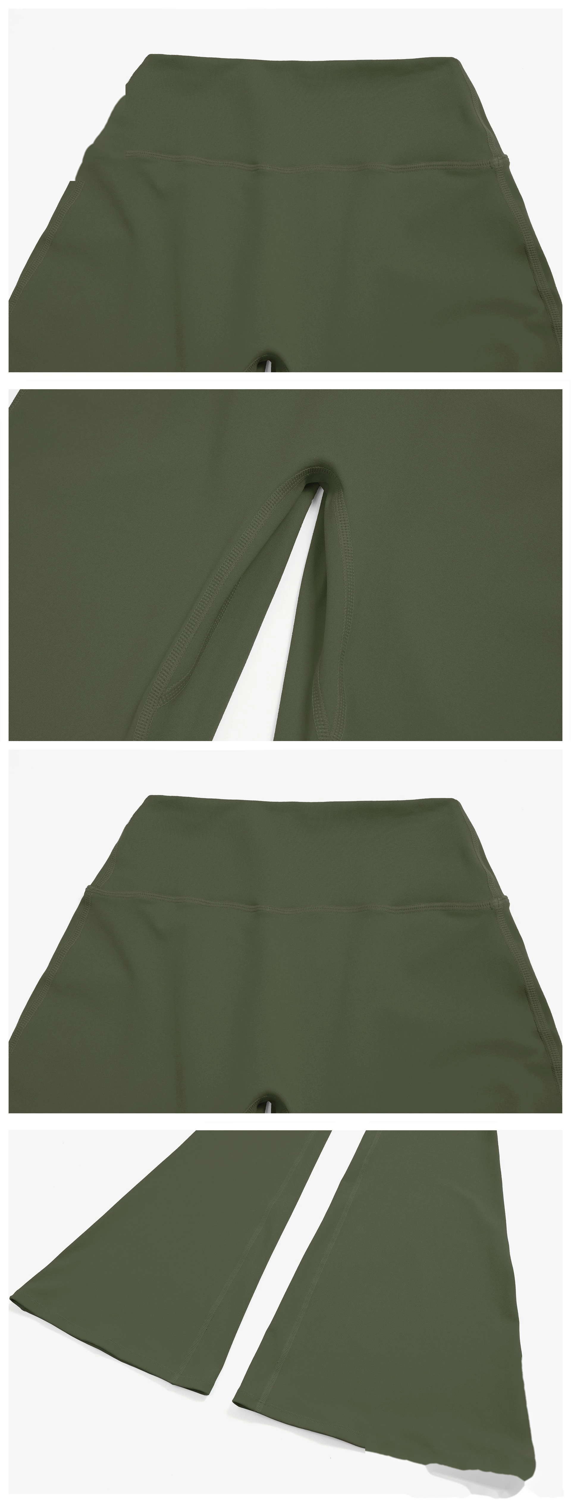 Custom High-Waisted Wide-Leg Yoga Pants - Women's Slimming Flare Outdoor Running Sports Trousers detail