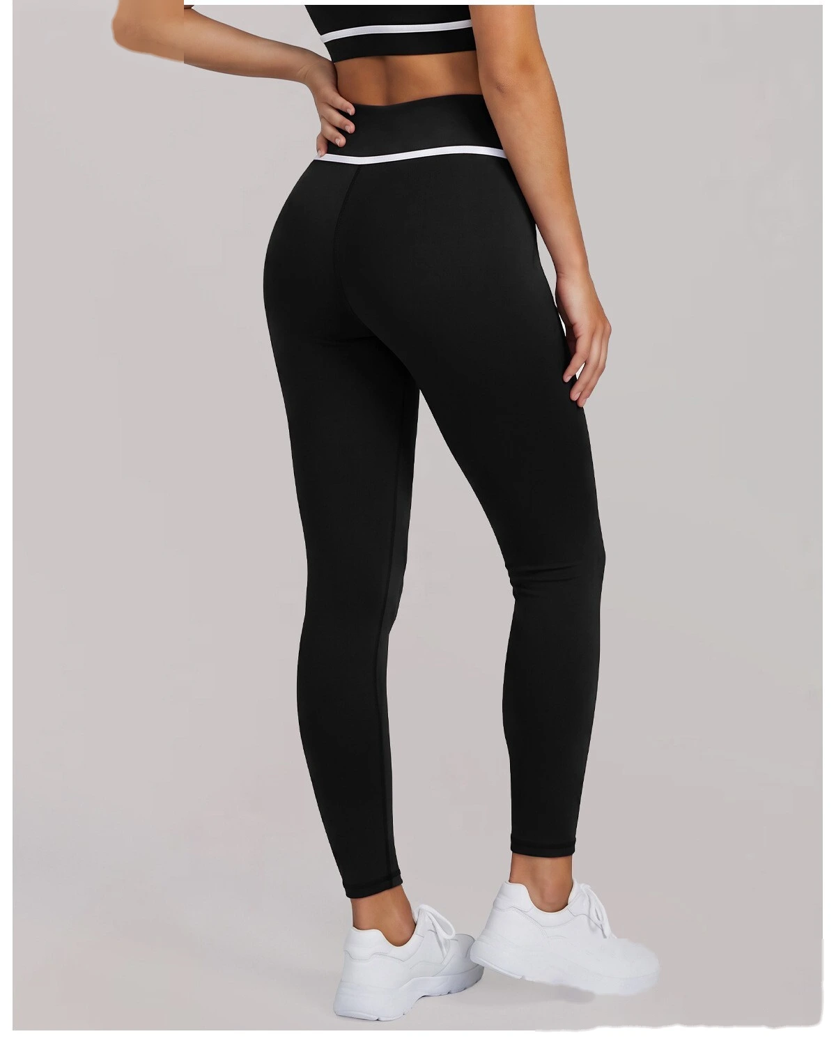 Custom sports fitness pants women's summer Pilates yoga pants running tights detail