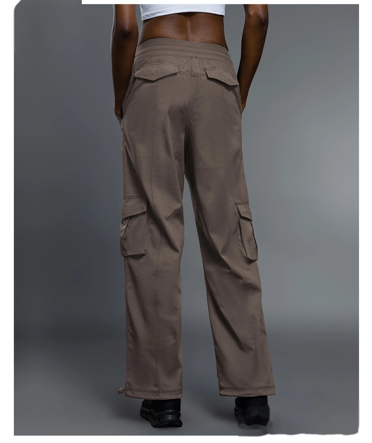 Women's Winter Casual Cargo Pants | Fleece-Lined Warmth, Loose Fit, Drawstring Cuff 2-Way Wear, Sports & Daily Use detail
