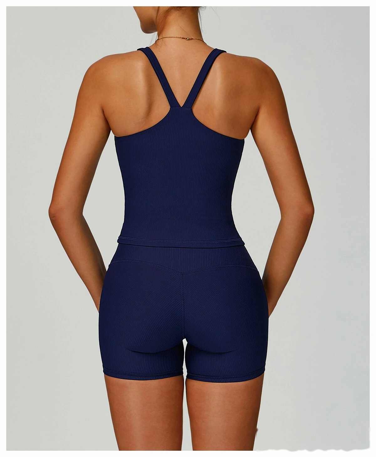 Customized yoga vest tight back sports vest outdoor running fitness clothes detail