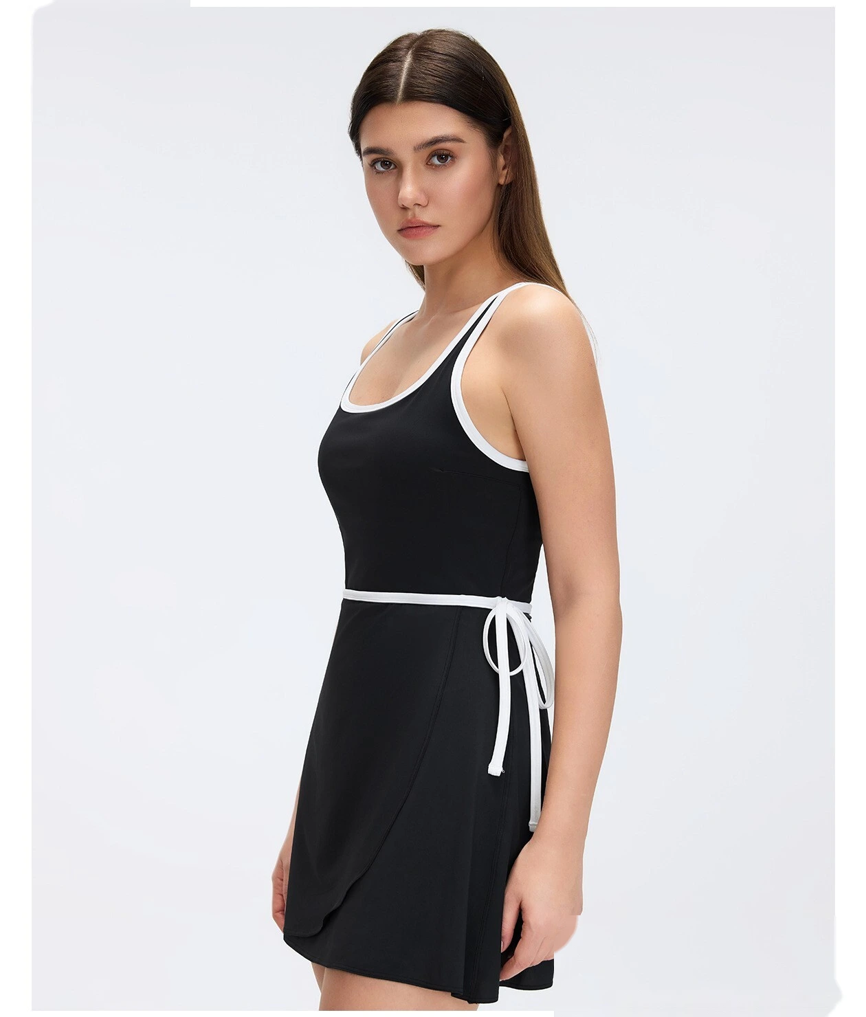 Custom Women's Active Dress with Built-in Bra & Open Back - Breathable Anti-Exposure Yoga Tennis Skort for Fitness detail