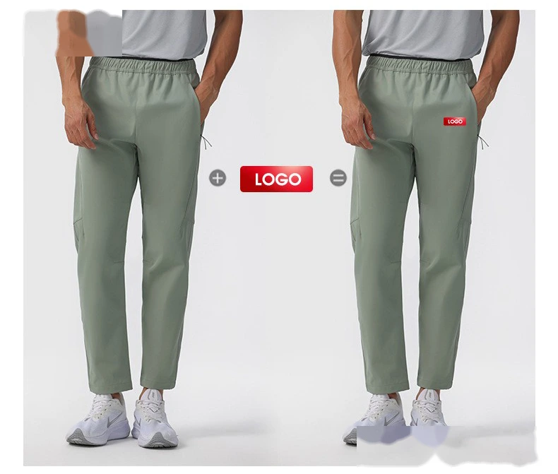 Customized outdoor quick-drying pants waterproof and windproof men's casual running pants detail