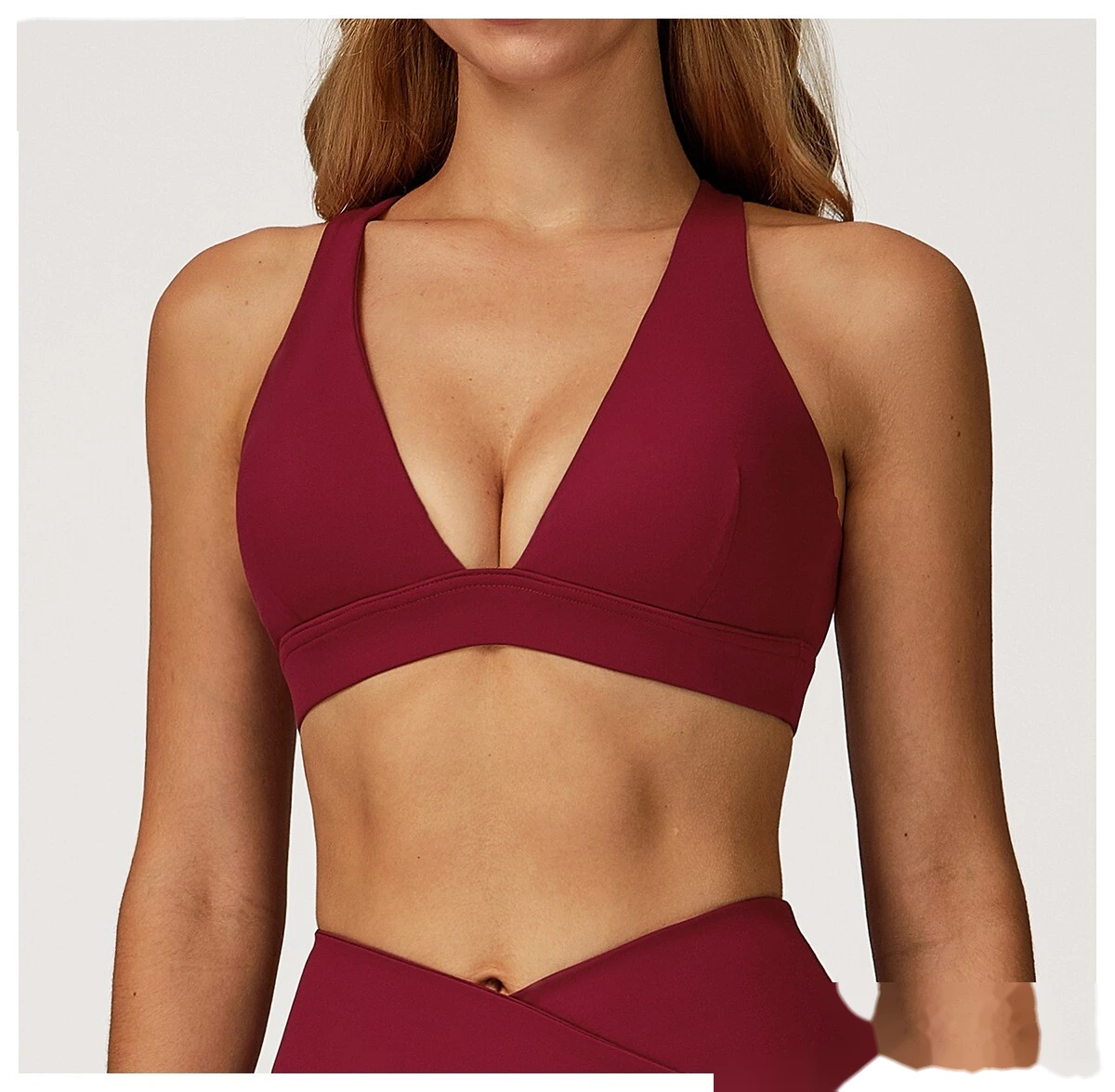 Custom-made yoga bra cross back high sense sports bra women running fitness sports bra detail