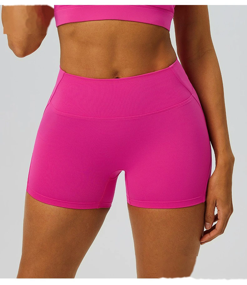 Custom Women’s Breathable Quick Dry Active Set Beauty Back Sports Bra High Waist Gym Shorts Fitness 2 Piece Outfit detail
