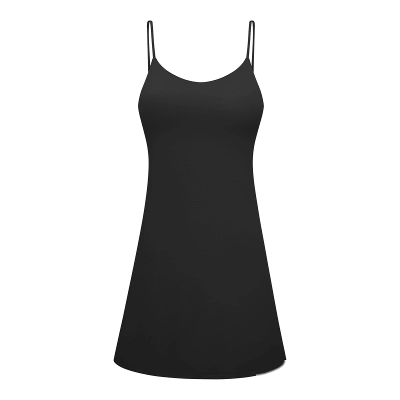 Womens tennis skirts spaghetti straps padded tank top skirt detail