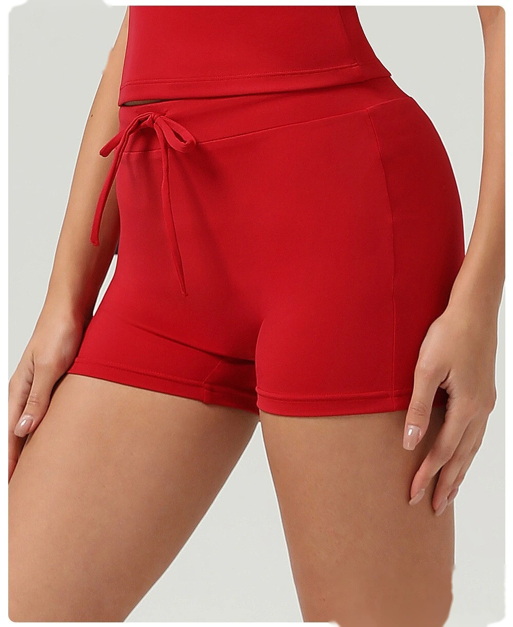 Naked hip yoga shorts high waist abdomen fitness pants female tight sports running shorts. detail