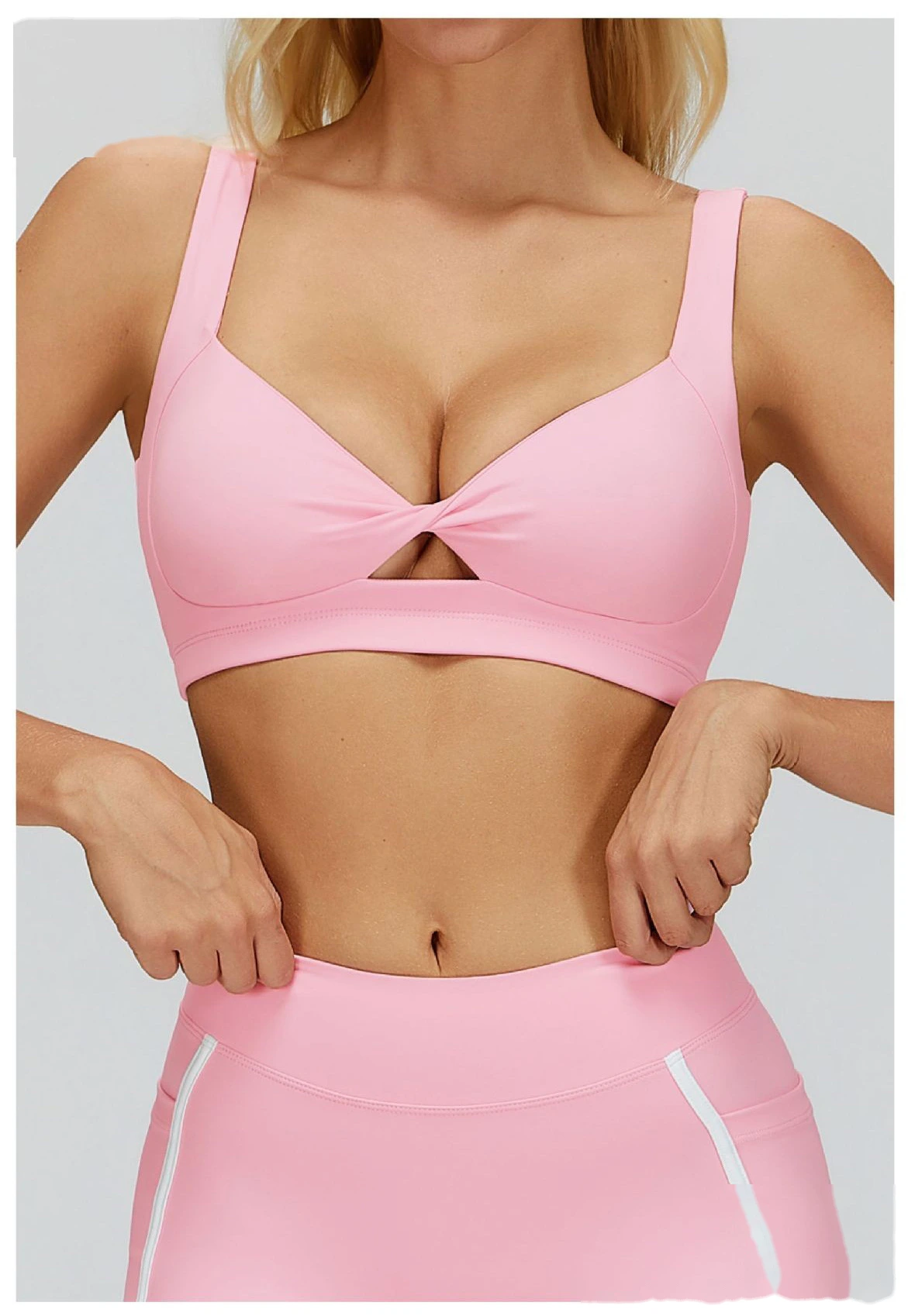 Custom Barely-There Yoga Bra, Women's Cutout Back Sports Fitness Underwear detail