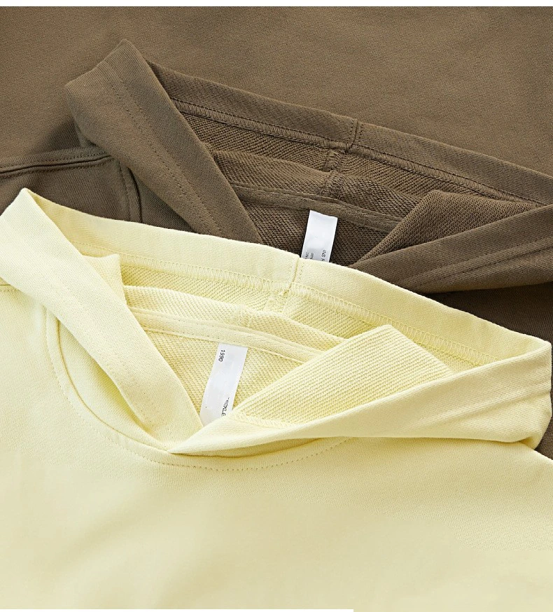 Customized loose cotton terry hooded sweater for boys and girls hoodie detail