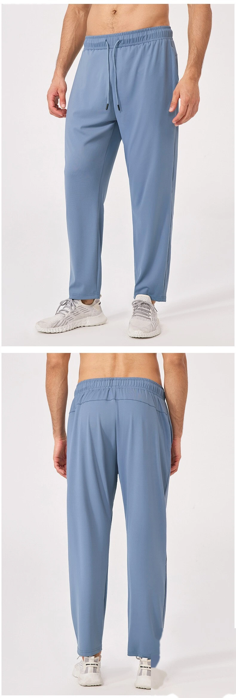 Men’s Loose Athletic Long Pants Breathable Quick Dry Fitness Running Pants with Slant Pockets Outdoor Sportswear detail