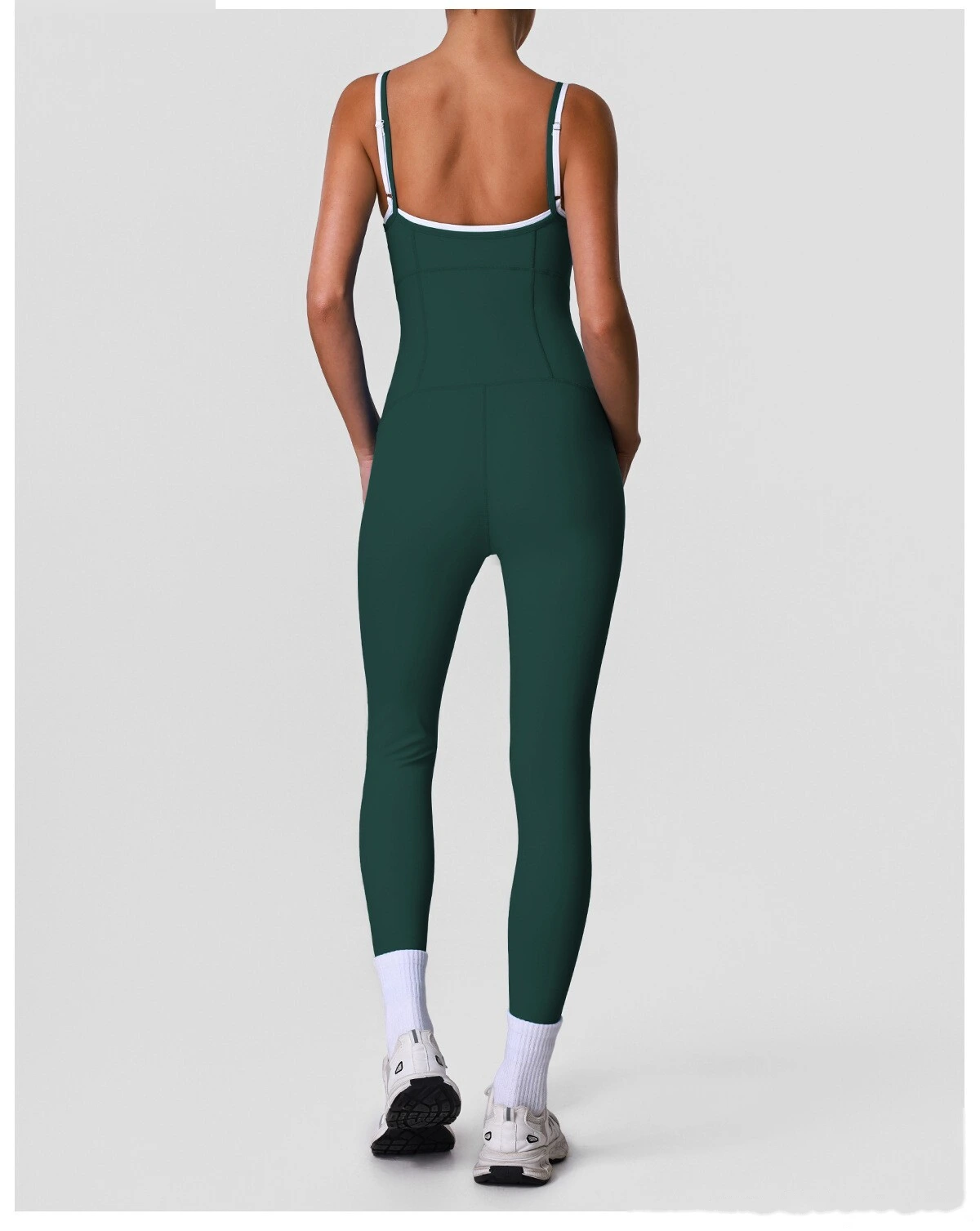 Adjustable Thin Strap Beauty Back Sleeveless Yoga Bodysuit, Women Body Shaping Sports Jumpsuit detail