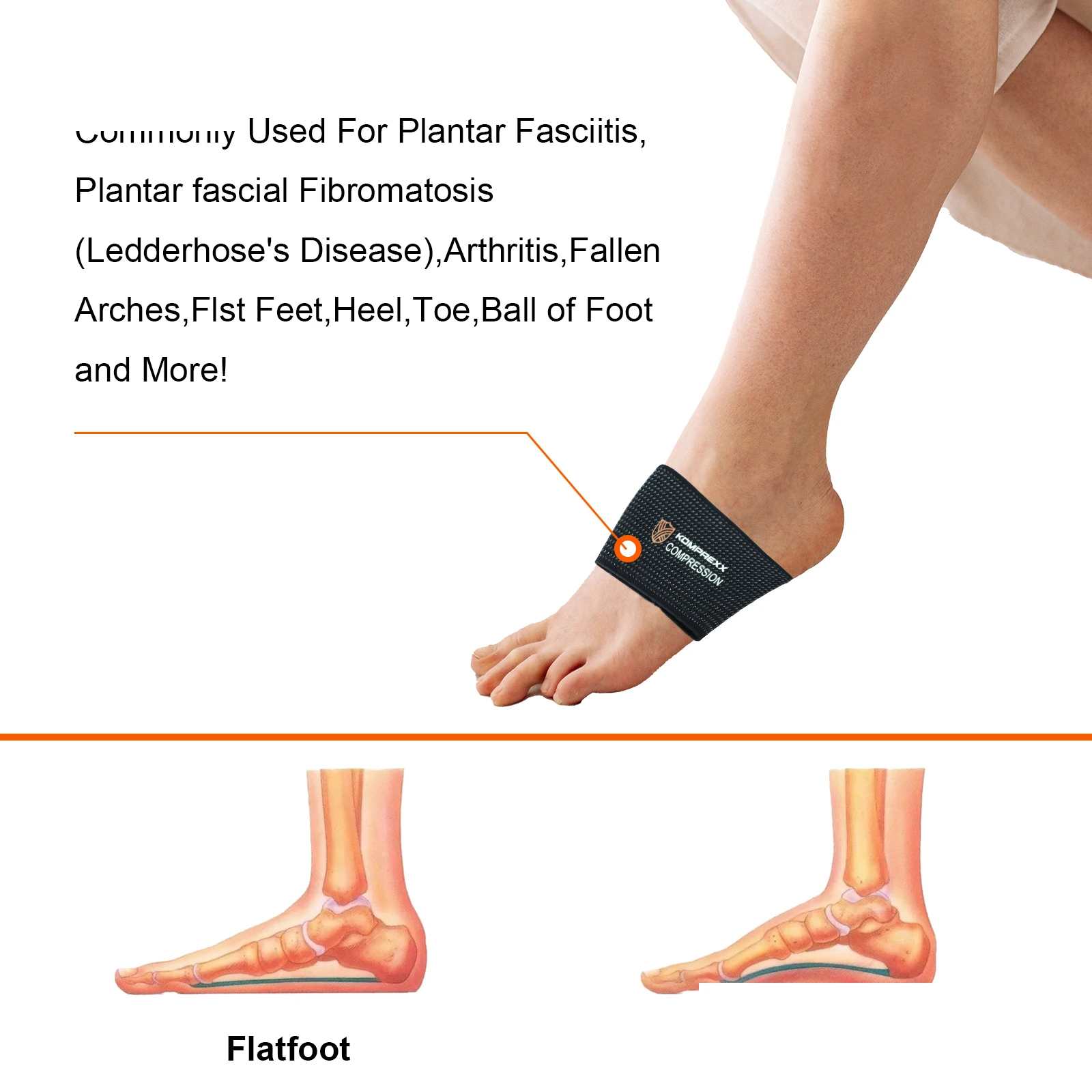 Arch bandage walking mat sports mat for men and women Foot pad flat foot support detail