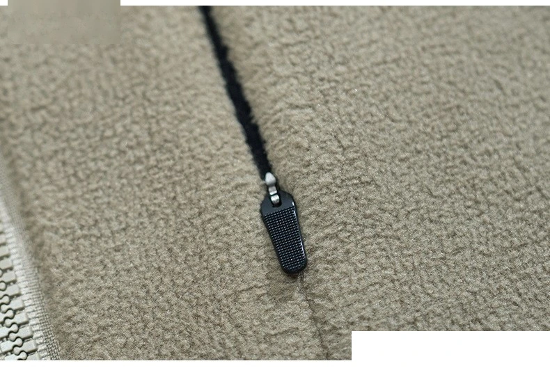 Customized semi-zipper long-sleeved T-shirt men's sweater Austrian fleece warm outdoor winter warm clothes detail