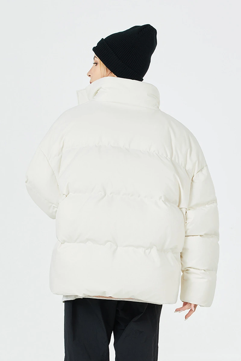 Customized men's and women's winter fashion warm cotton-padded down jacket coat detail