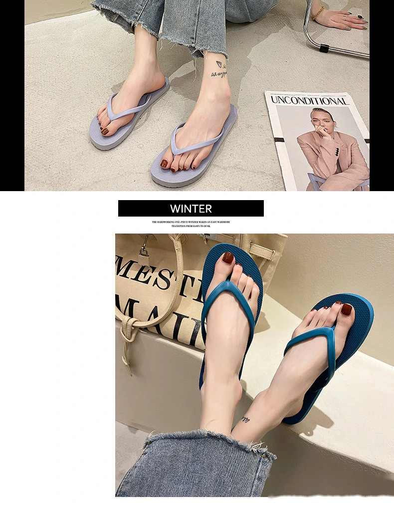 Custom flip-flops women sandals and slippers home outdoor wear fashion non-slip beach wear shoes. detail