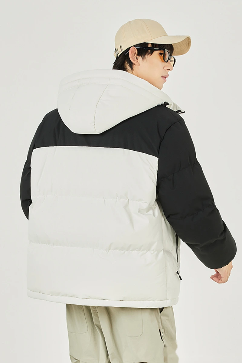 Customized waterproof and warm cotton-padded jacket down jacket for men and women in winter. detail