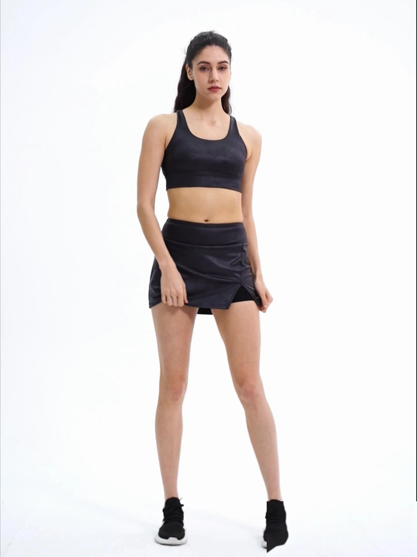 Women tennis skirts golf athletic workout running skorts with inner detail