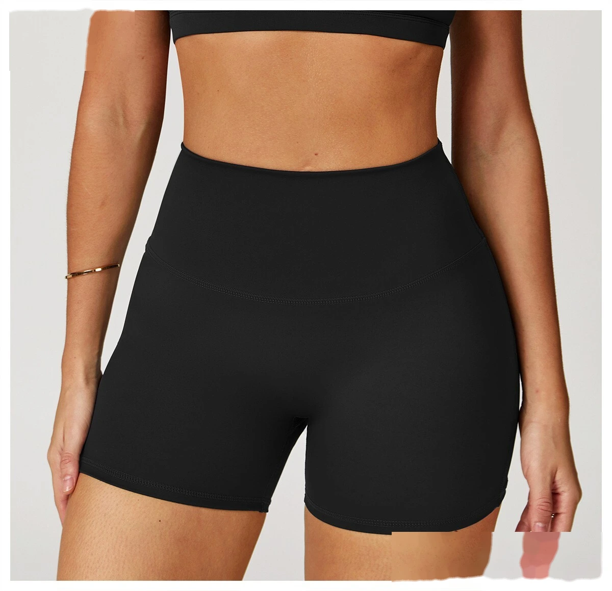 Customized yoga shorts women's high waist quick-drying tight-fitting slim shorts running fitness pants detail