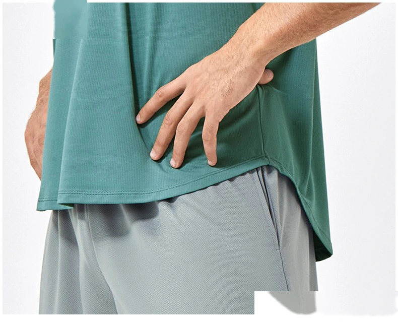 Customized men's breathable and comfortable high-elastic sports fitness vest detail