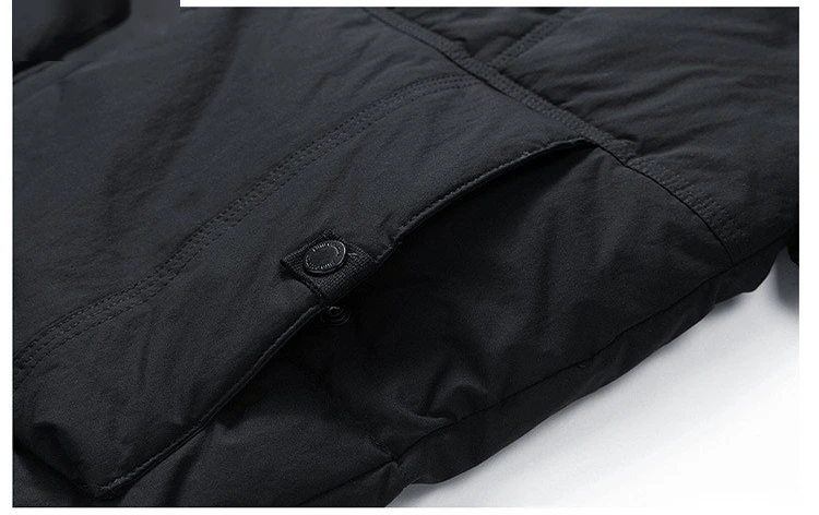 Custom hooded down jacket big pocket fashion Joker trend jacket for men and women. detail