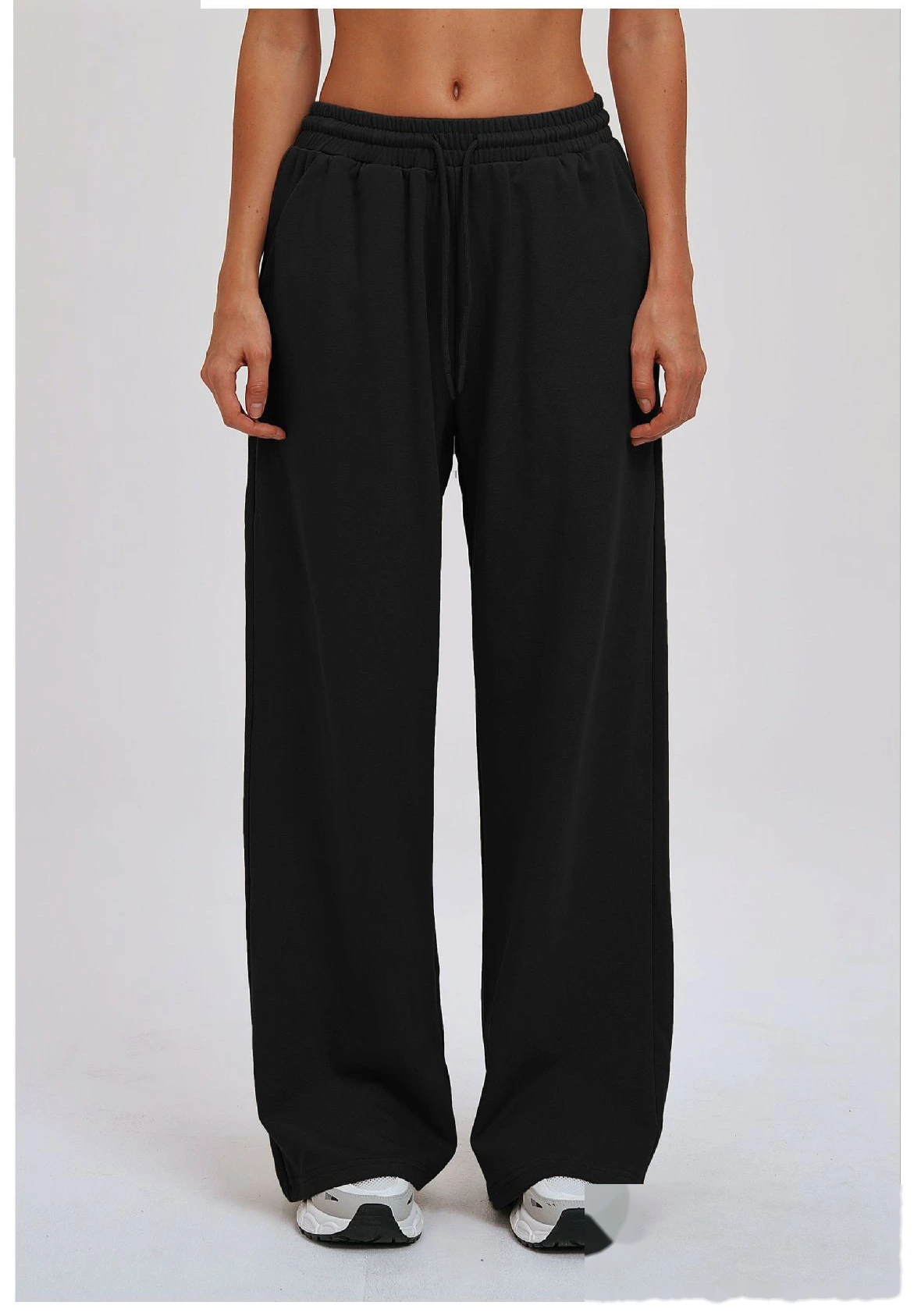 Custom Outdoor Running Sweatpants - New European-American Loose Wide-Leg Straight Casual Trousers detail