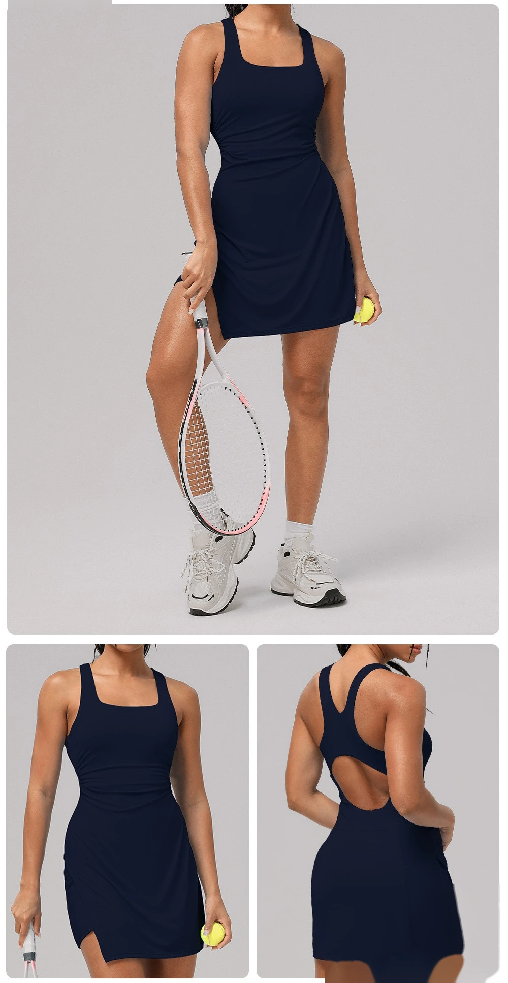 Customized anti-exposure bottoming sports dress high elastic outdoor golf back yoga tennis skirt detail