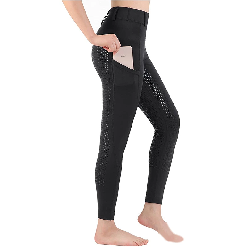 Women breeches pants full seat silicone grip horse riding tights jodhpurs detail