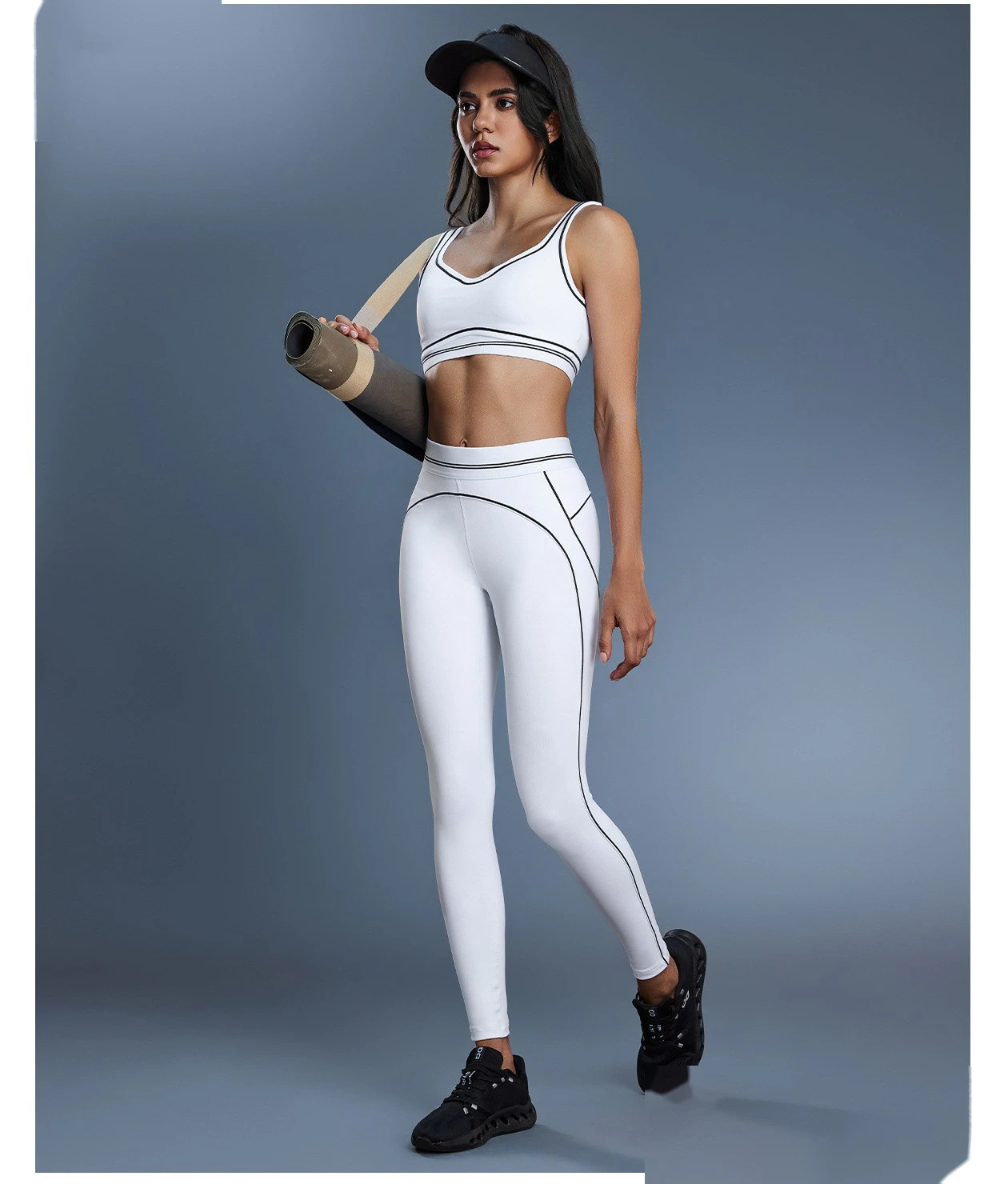 Stylish Color-Block High-Stretch Yoga Capris - Tummy-Control Butt-Lifting Tights for Running & Fitness detail