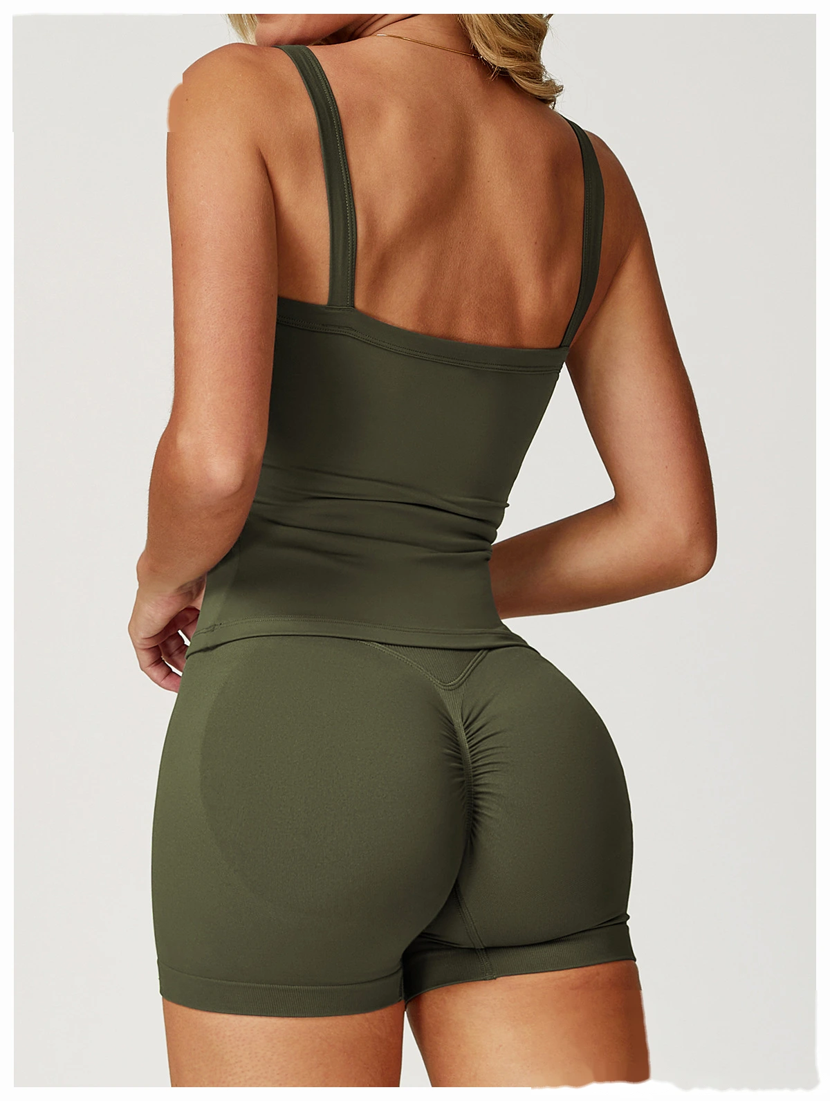 Sanded vest fitness clothing bra high-strength sports bra sling back yoga vest detail