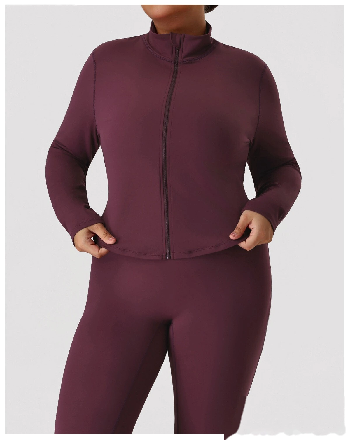 Custom Plus Size Women's Yoga Set - High-Elastic Tight Slimming Running Fitness Activewear detail