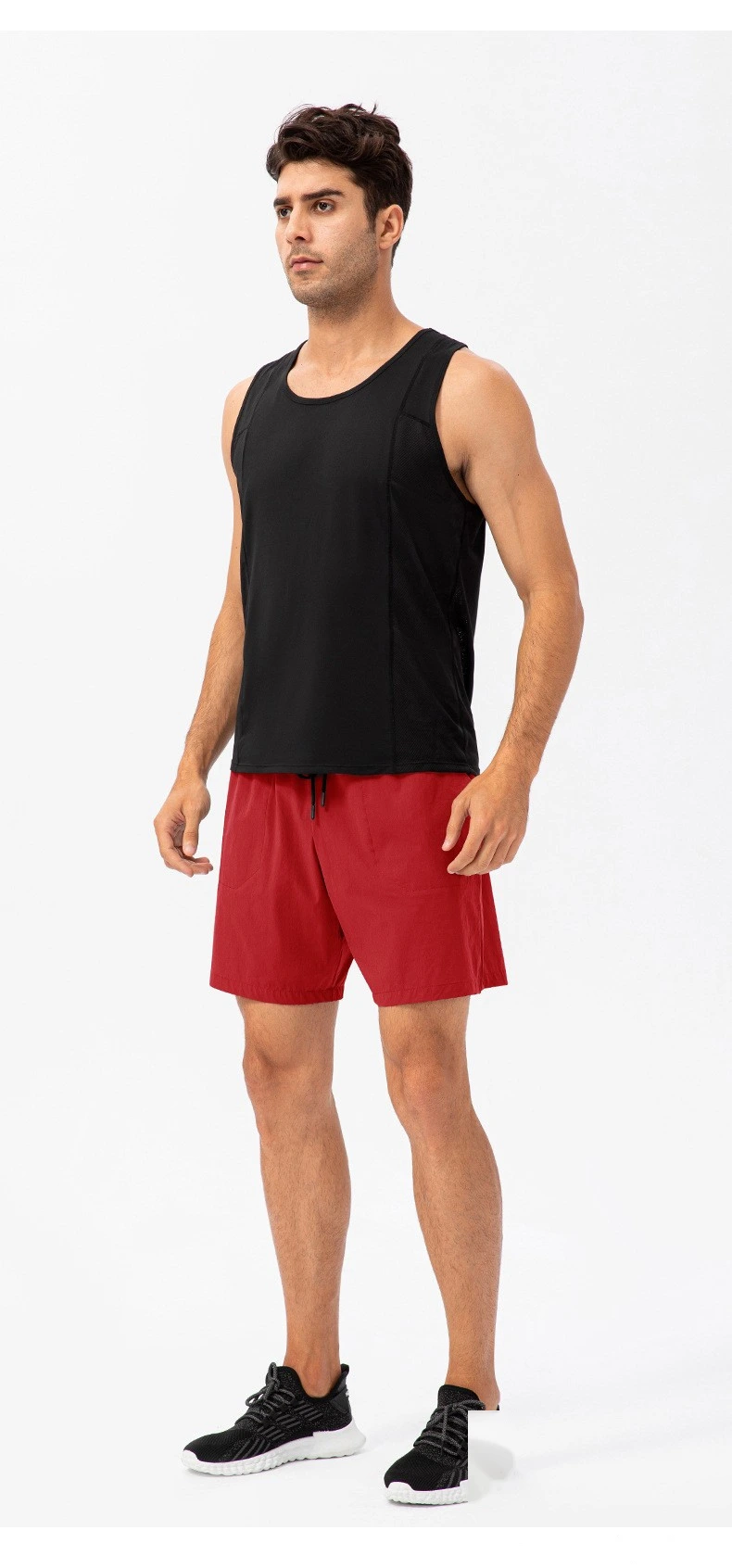 Customized men's summer loose running fitness shorts light and breathable quick-drying leisure sports pants. detail