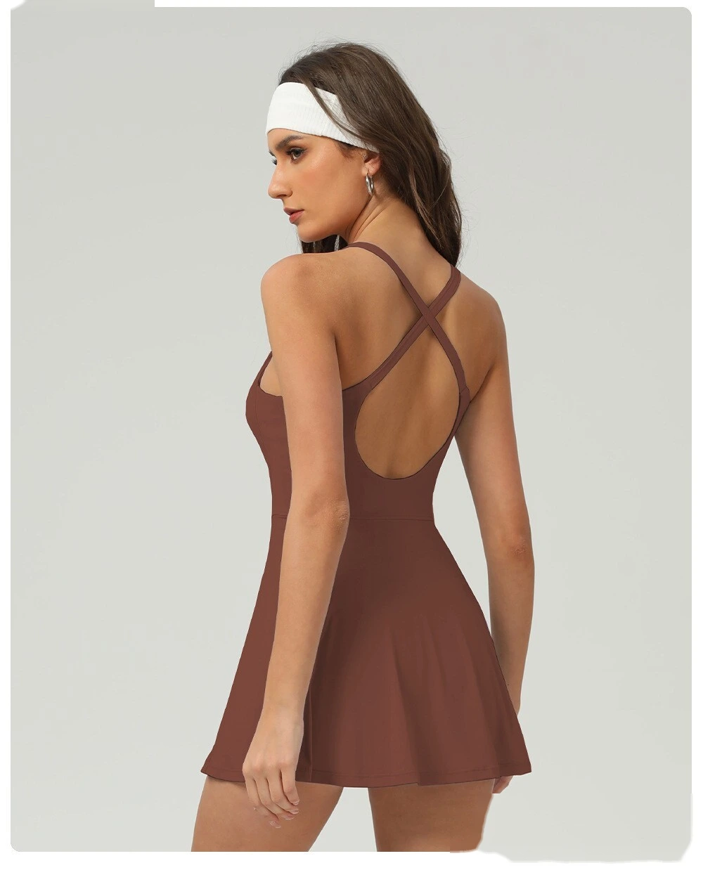Europe and the United States quick-drying tennis dress waist suspender skirt outdoor anti-exposure sports pants skirt detail