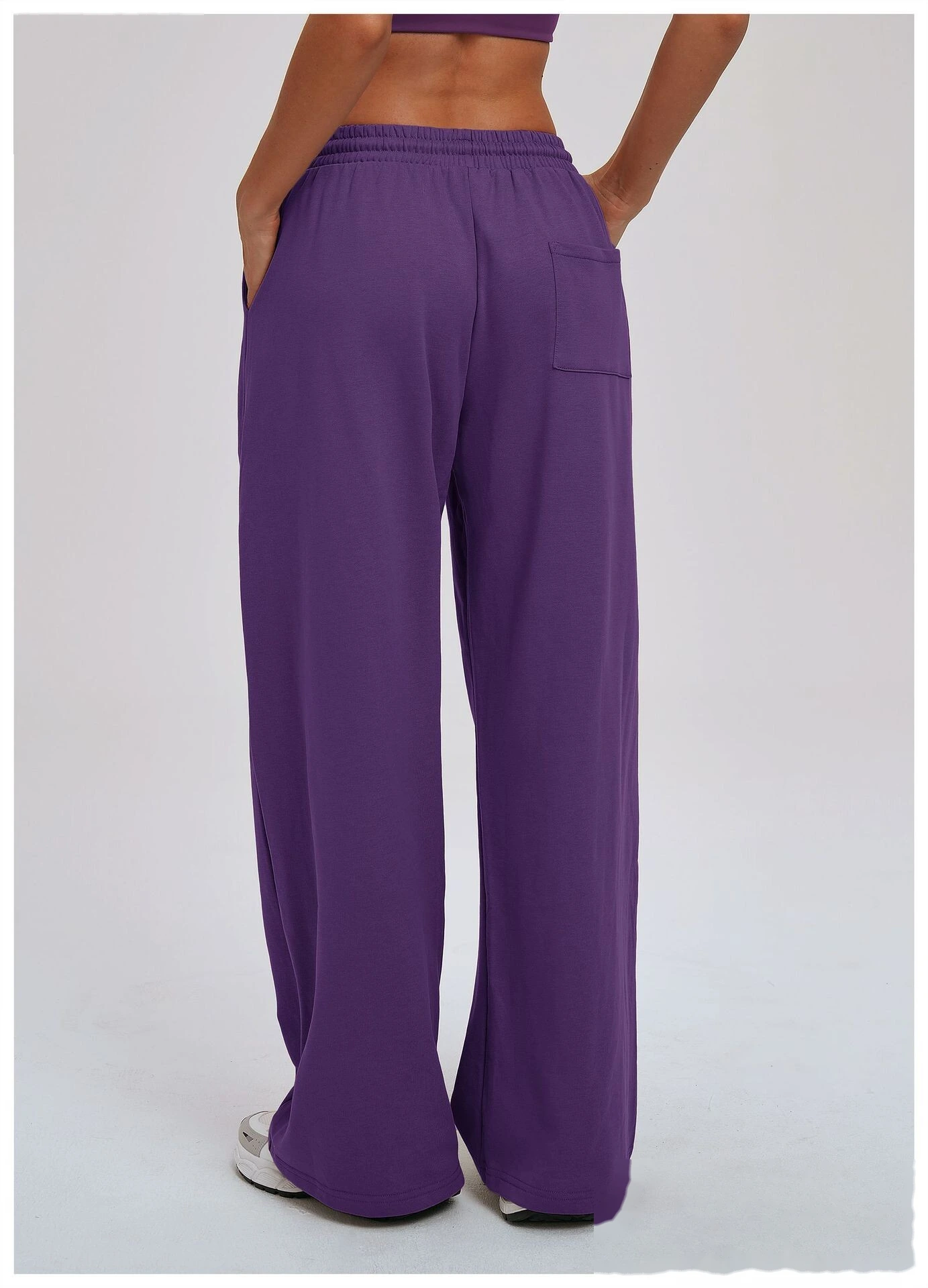 Custom Outdoor Running Sweatpants - New European-American Loose Wide-Leg Straight Casual Trousers detail