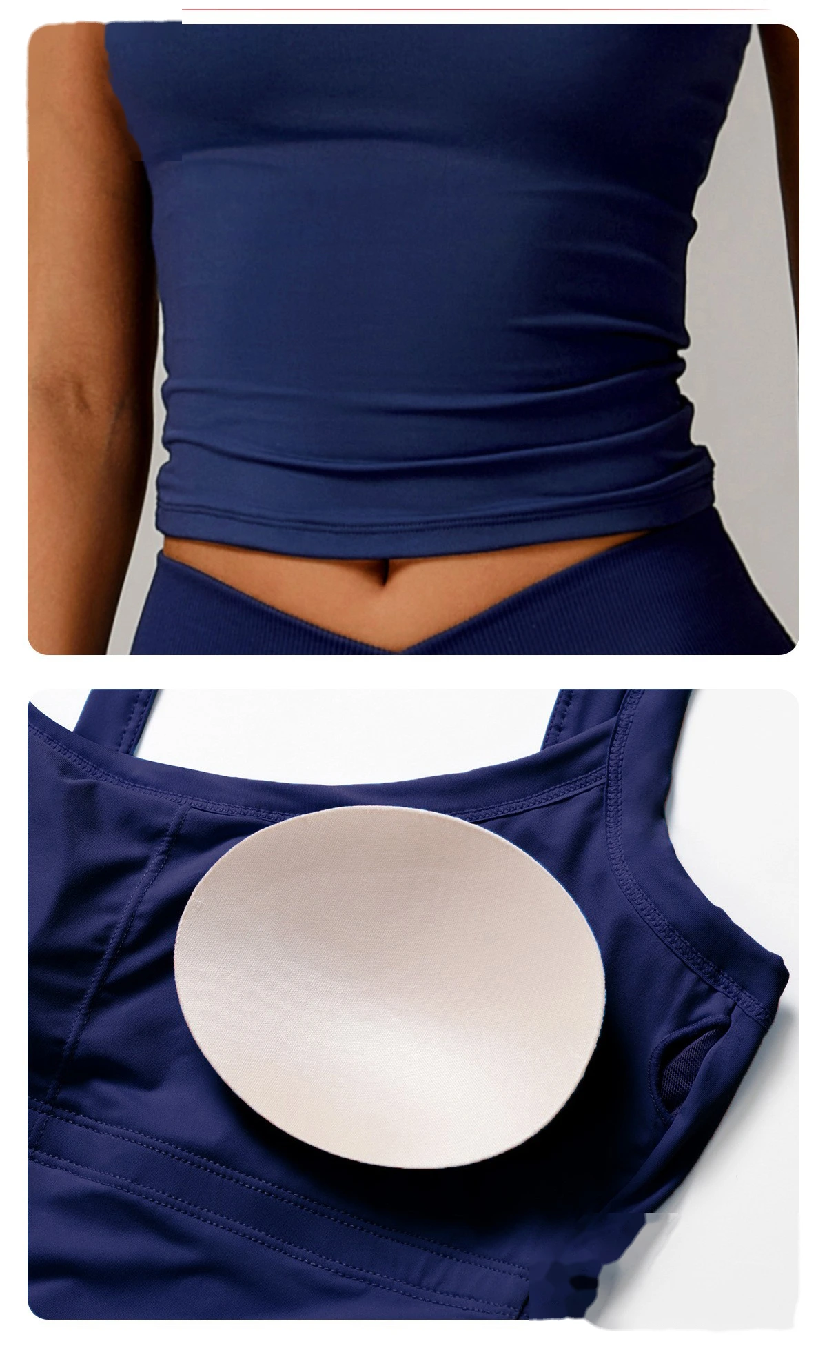 Sanded vest fitness clothing bra high-strength sports bra sling back yoga vest detail