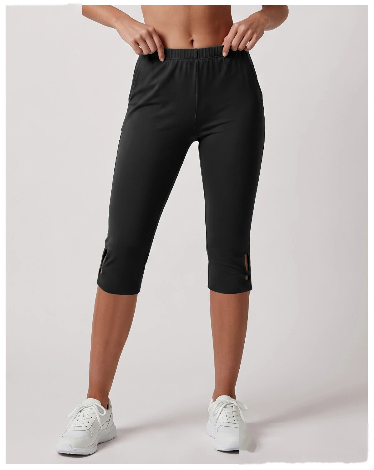 Women 7/8 Length High Rise Fitness Leggings, Compression Slimming Outdoor Sports Yoga Pants Custom Available detail