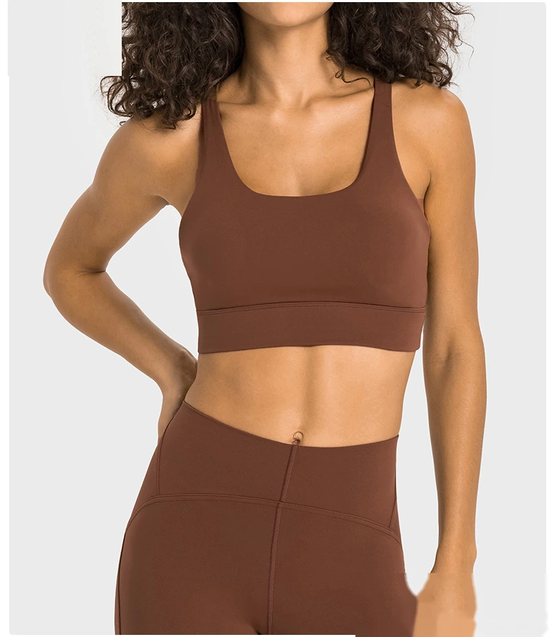 Custom-made V-back sports bra shockproof sports bra female detail