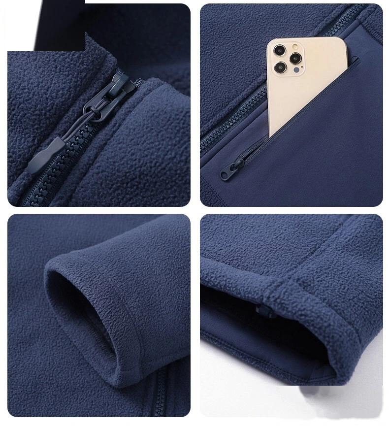 Customizable Men's New Autumn Jacket | Hooded Zipper, Fleece Warmth, Ideal for Outdoor Hiking detail