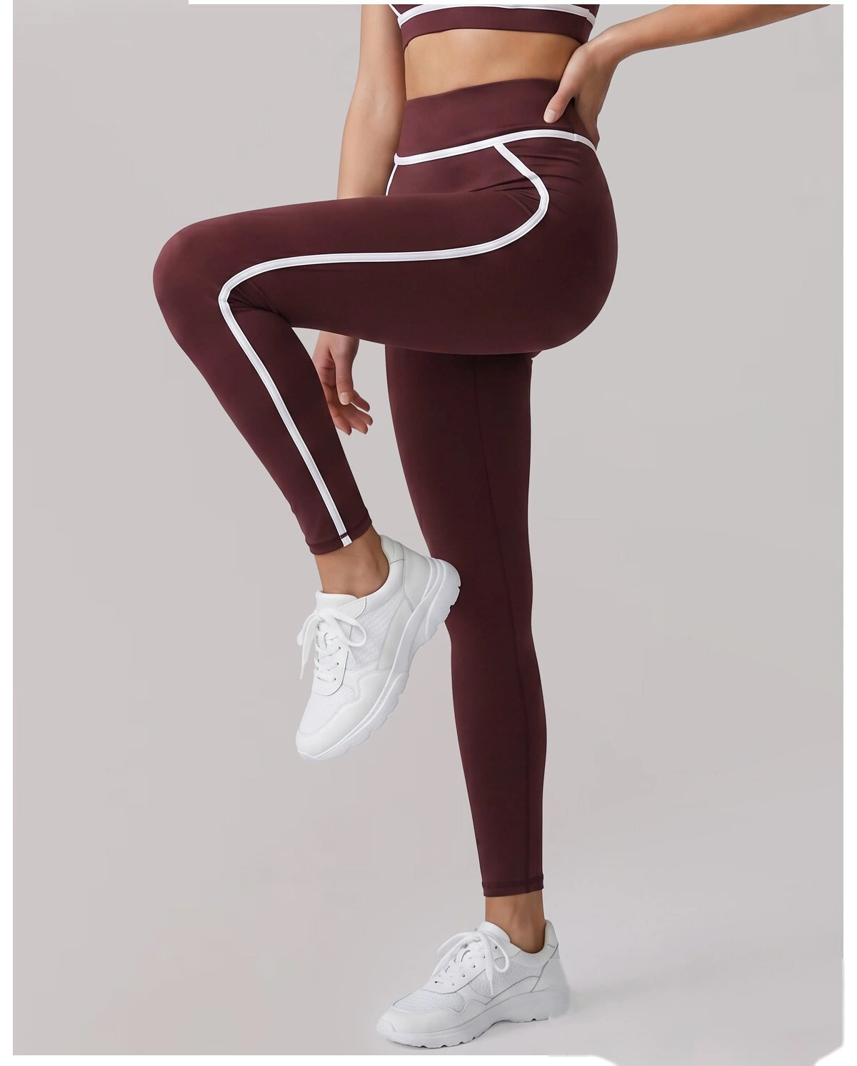 Custom sports fitness pants women's summer Pilates yoga pants running tights detail