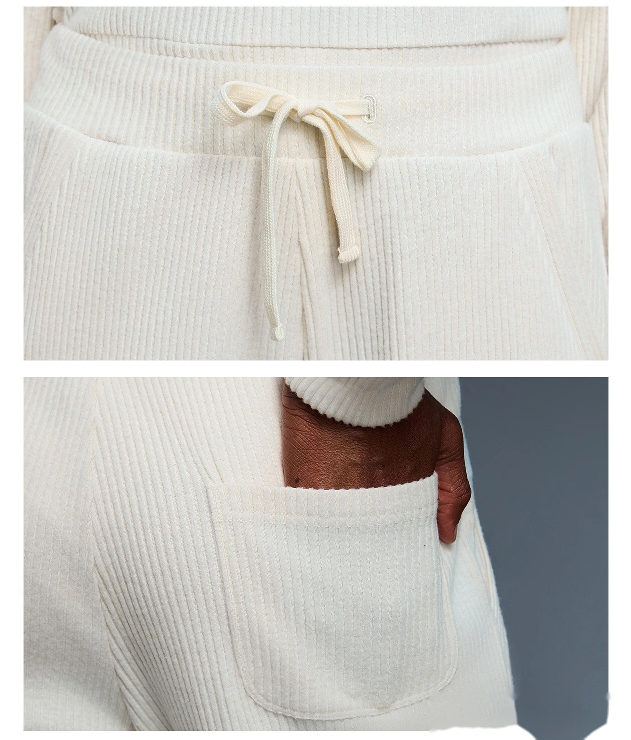 Customized high waist drawstring leg pants women's loose drape breathable casual pants running sweatpants detail