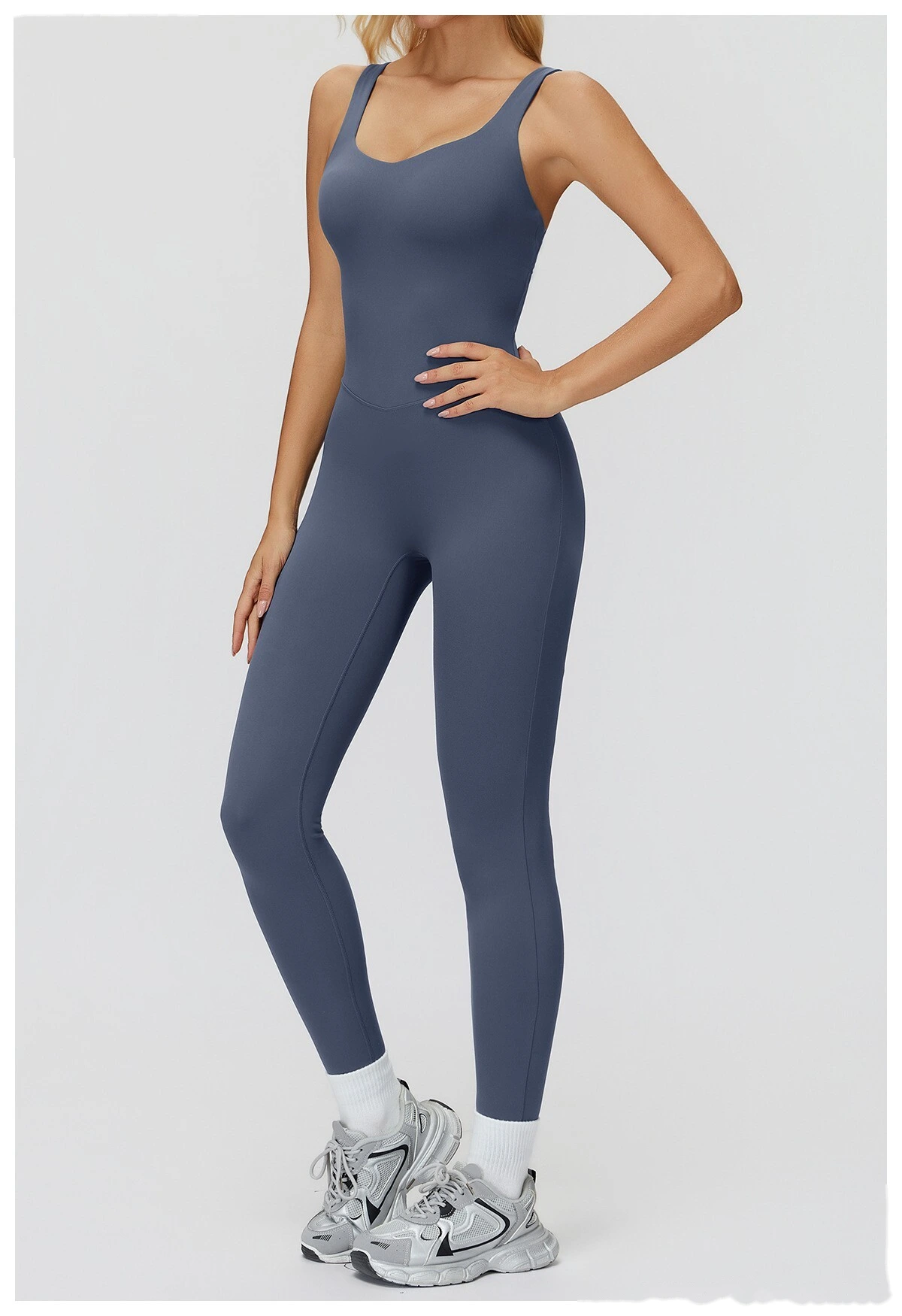 Women's Sexy Slim-Fit High Elastic Yoga Unitard - Customizable One-Piece Workout Gear for Running & Fitness detail