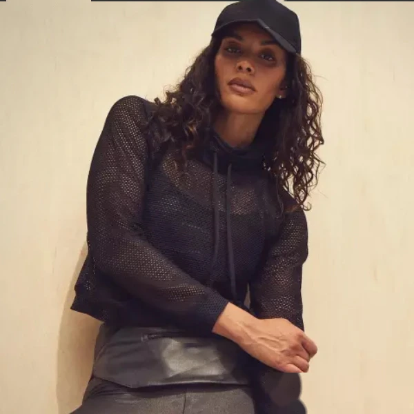Customized Women's mesh breathable yoga fitness blouse long sleeve T-shirt sports shirt manufacturers From China detail
