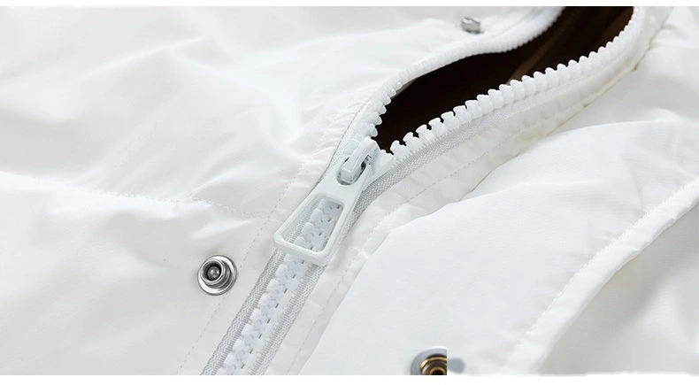 Custom hooded down jacket men's winter new trend fake two windproof warm couple coat. detail