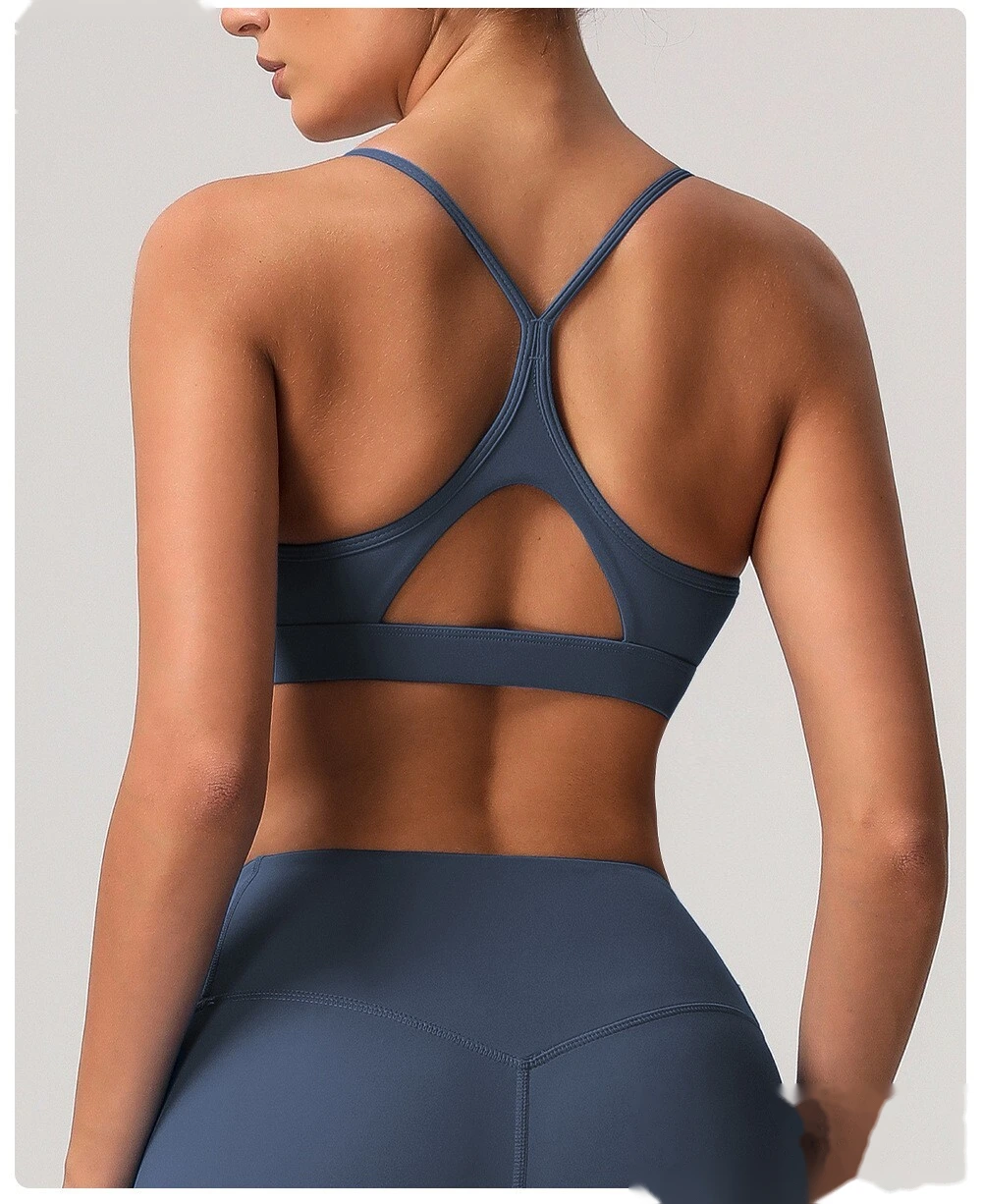 Soft and comfortable sports bra beauty back yoga bra detachable shockproof running fitness vest detail