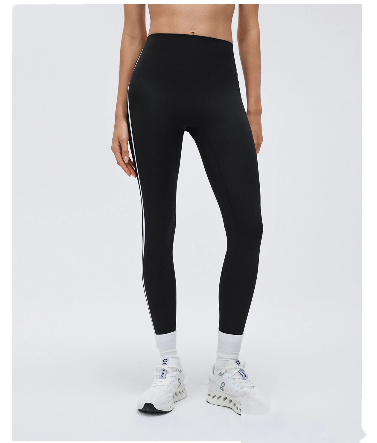 Custom High-Waisted Yoga Leggings - T-Line Free Nude Feel Butt-Lifting Tummy Control Activewear detail