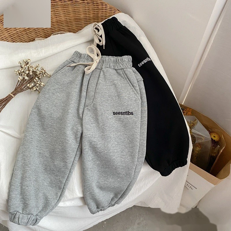 Quality Customized boys' and girls' sports pants, children's underwear and velvet leg pants Manufacturer detail