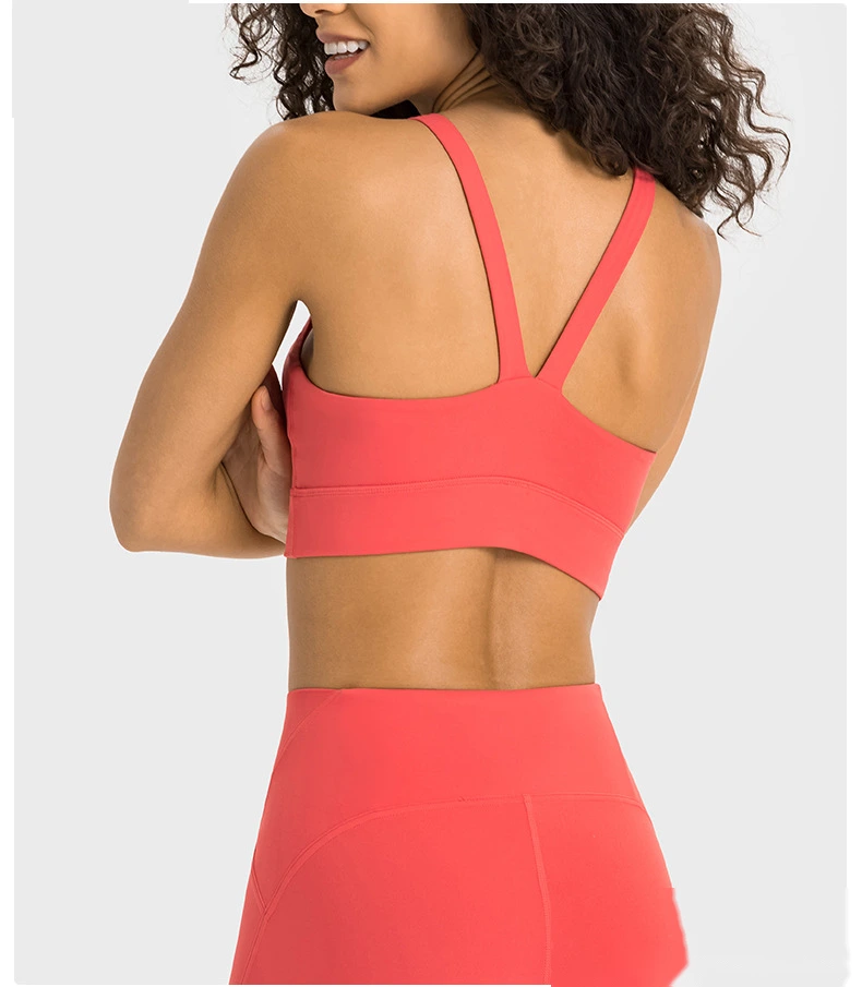 Custom-made V-back sports bra shockproof sports bra female detail
