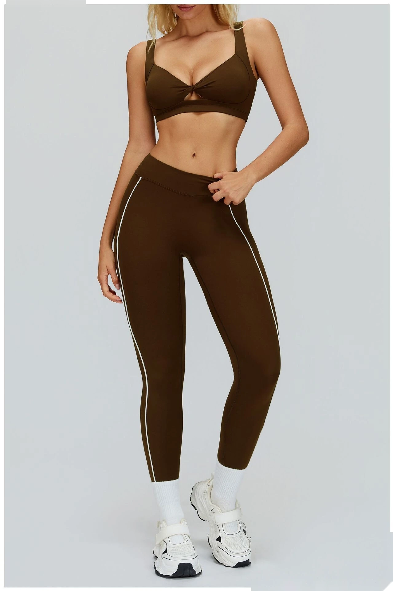 Custom Barely-There Yoga Bra, Women's Cutout Back Sports Fitness Underwear detail